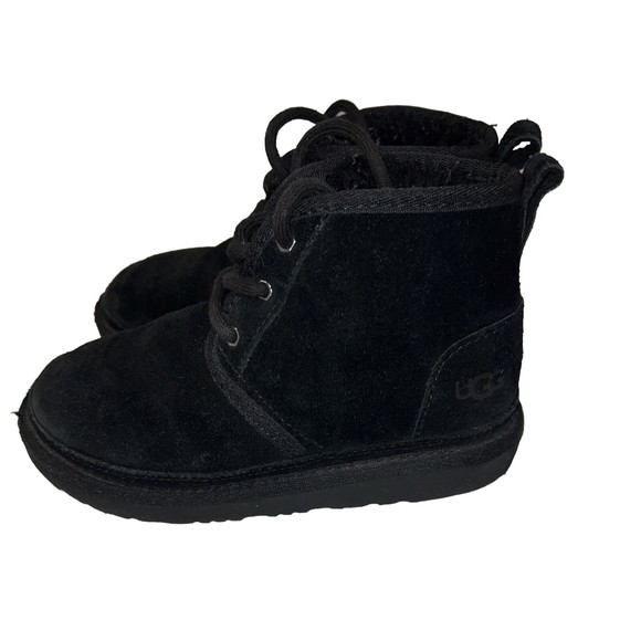 Kids UGG Neumel Ankle Boots Suede Size 1 US EU 32.5 Shoes Shearling Leather - Picture 6 of 13